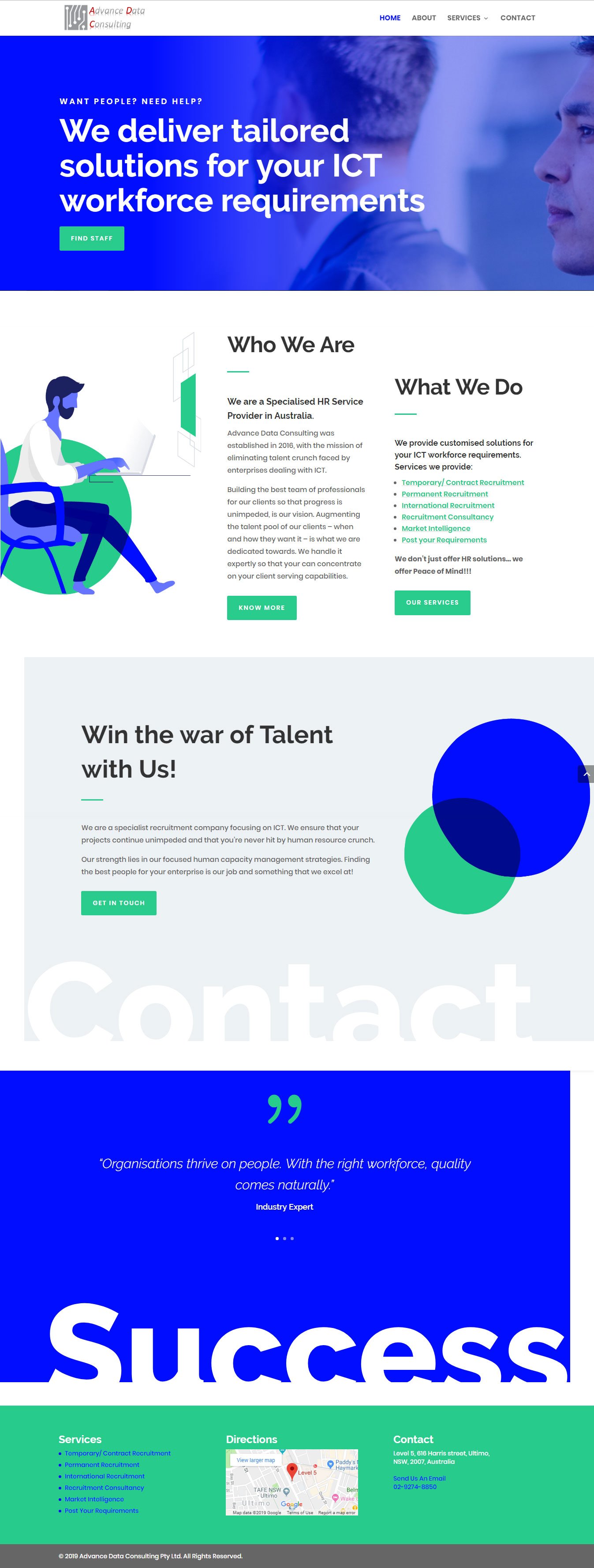 Website Design for an Australian HR Service Provider