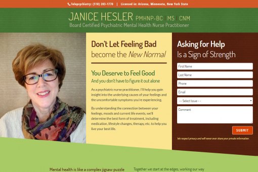 Website Design for a Psychiatric Nurse Practitioner